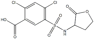 2,4-dichloro-5-[(2-oxooxolan-3-yl)sulfamoyl]benzoic acid Structure