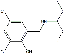 2,4-dichloro-6-[(pentan-3-ylamino)methyl]phenol