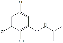 2,4-dichloro-6-[(propan-2-ylamino)methyl]phenol,,结构式