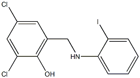 2,4-dichloro-6-{[(2-iodophenyl)amino]methyl}phenol 化学構造式