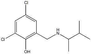 2,4-dichloro-6-{[(3-methylbutan-2-yl)amino]methyl}phenol Structure