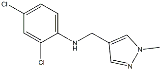 2,4-dichloro-N-[(1-methyl-1H-pyrazol-4-yl)methyl]aniline,,结构式