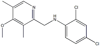 2,4-dichloro-N-[(4-methoxy-3,5-dimethylpyridin-2-yl)methyl]aniline,,结构式