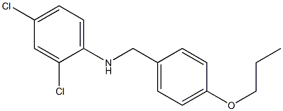 2,4-dichloro-N-[(4-propoxyphenyl)methyl]aniline 化学構造式