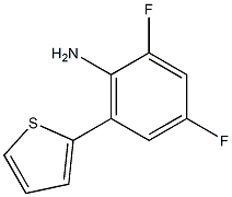 2,4-difluoro-6-thien-2-ylaniline,,结构式