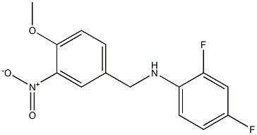2,4-difluoro-N-[(4-methoxy-3-nitrophenyl)methyl]aniline Structure