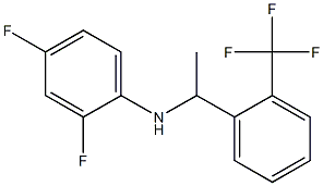 2,4-difluoro-N-{1-[2-(trifluoromethyl)phenyl]ethyl}aniline,,结构式