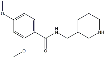 2,4-dimethoxy-N-(piperidin-3-ylmethyl)benzamide,,结构式