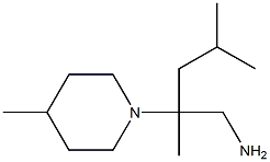 2,4-dimethyl-2-(4-methylpiperidin-1-yl)pentan-1-amine,,结构式