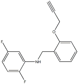 2,5-difluoro-N-{[2-(prop-2-yn-1-yloxy)phenyl]methyl}aniline Struktur