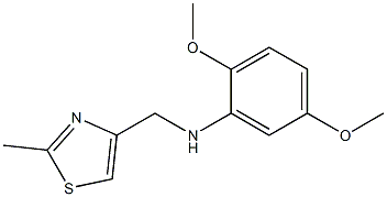 2,5-dimethoxy-N-[(2-methyl-1,3-thiazol-4-yl)methyl]aniline Structure