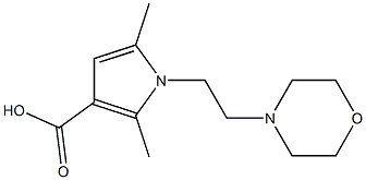 2,5-dimethyl-1-(2-morpholin-4-ylethyl)-1H-pyrrole-3-carboxylic acid 结构式