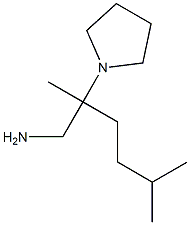 2,5-dimethyl-2-pyrrolidin-1-ylhexan-1-amine 化学構造式