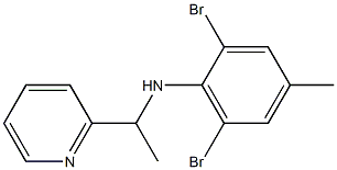 2,6-dibromo-4-methyl-N-[1-(pyridin-2-yl)ethyl]aniline Struktur