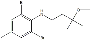 2,6-dibromo-N-(4-methoxy-4-methylpentan-2-yl)-4-methylaniline Struktur