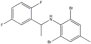 2,6-dibromo-N-[1-(2,5-difluorophenyl)ethyl]-4-methylaniline Struktur