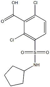 2,6-dichloro-3-(cyclopentylsulfamoyl)benzoic acid Structure
