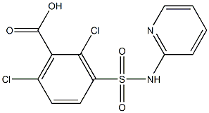 2,6-dichloro-3-(pyridin-2-ylsulfamoyl)benzoic acid Structure