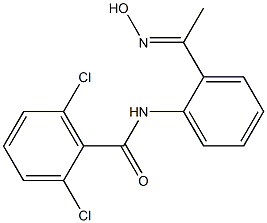 2,6-dichloro-N-{2-[1-(hydroxyimino)ethyl]phenyl}benzamide,,结构式