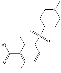 2,6-difluoro-3-[(4-methylpiperazine-1-)sulfonyl]benzoic acid