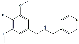 2,6-dimethoxy-4-{[(pyridin-4-ylmethyl)amino]methyl}phenol 结构式