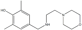 2,6-dimethyl-4-({[2-(morpholin-4-yl)ethyl]amino}methyl)phenol 化学構造式