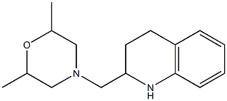 2,6-dimethyl-4-(1,2,3,4-tetrahydroquinolin-2-ylmethyl)morpholine Struktur