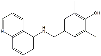 2,6-dimethyl-4-[(quinolin-5-ylamino)methyl]phenol Structure