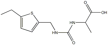 2-[({[(5-ethylthien-2-yl)methyl]amino}carbonyl)amino]propanoic acid 化学構造式