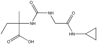 2-[({[2-(cyclopropylamino)-2-oxoethyl]amino}carbonyl)amino]-2-methylbutanoic acid,,结构式