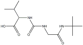2-[({[2-(tert-butylamino)-2-oxoethyl]amino}carbonyl)amino]-3-methylbutanoic acid,,结构式