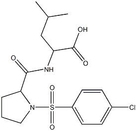 2-[({1-[(4-chlorophenyl)sulfonyl]pyrrolidin-2-yl}carbonyl)amino]-4-methylpentanoic acid|