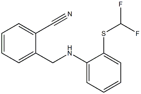 2-[({2-[(difluoromethyl)sulfanyl]phenyl}amino)methyl]benzonitrile Struktur