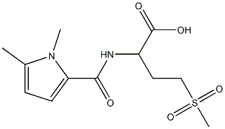 2-[(1,5-dimethyl-1H-pyrrol-2-yl)formamido]-4-methanesulfonylbutanoic acid Structure