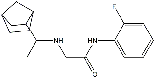 2-[(1-{bicyclo[2.2.1]heptan-2-yl}ethyl)amino]-N-(2-fluorophenyl)acetamide 结构式