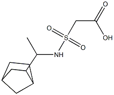 2-[(1-{bicyclo[2.2.1]heptan-2-yl}ethyl)sulfamoyl]acetic acid Struktur