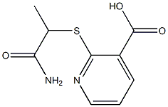 2-[(1-carbamoylethyl)sulfanyl]pyridine-3-carboxylic acid Structure