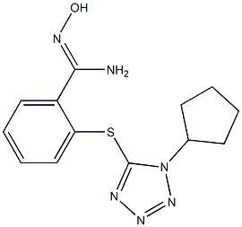 2-[(1-cyclopentyl-1H-1,2,3,4-tetrazol-5-yl)sulfanyl]-N'-hydroxybenzene-1-carboximidamide