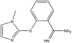 2-[(1-methyl-1H-imidazol-2-yl)sulfanyl]benzene-1-carboximidamide 结构式