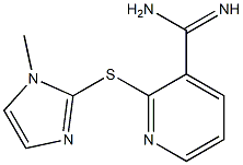 2-[(1-methyl-1H-imidazol-2-yl)sulfanyl]pyridine-3-carboximidamide 结构式