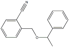 2-[(1-phenylethoxy)methyl]benzonitrile Structure