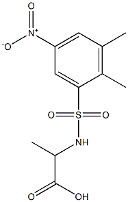 2-[(2,3-dimethyl-5-nitrobenzene)sulfonamido]propanoic acid Structure