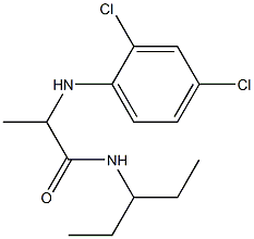 2-[(2,4-dichlorophenyl)amino]-N-(pentan-3-yl)propanamide Struktur