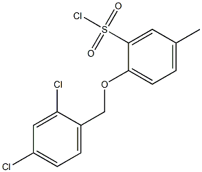 2-[(2,4-dichlorophenyl)methoxy]-5-methylbenzene-1-sulfonyl chloride,,结构式