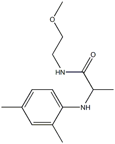 2-[(2,4-dimethylphenyl)amino]-N-(2-methoxyethyl)propanamide,,结构式