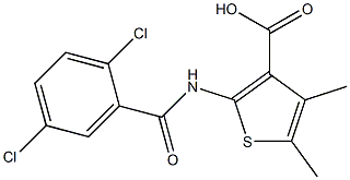 2-[(2,5-dichlorobenzene)amido]-4,5-dimethylthiophene-3-carboxylic acid Structure