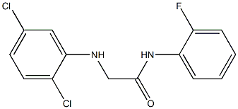 2-[(2,5-dichlorophenyl)amino]-N-(2-fluorophenyl)acetamide,,结构式