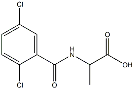 2-[(2,5-dichlorophenyl)formamido]propanoic acid 化学構造式