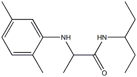 2-[(2,5-dimethylphenyl)amino]-N-(pentan-3-yl)propanamide,,结构式