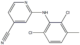 2-[(2,6-dichloro-3-methylphenyl)amino]pyridine-4-carbonitrile 化学構造式